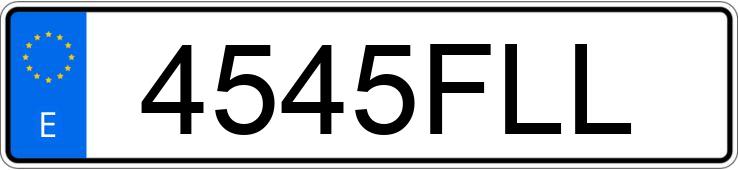 Numer rejestracyjny 4545FLL posiada SEAT LEON Numer rejestracyjny 4545FLL posiada SEAT LEON