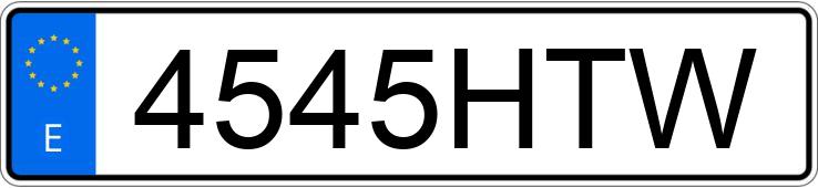 Numer rejestracyjny 4545HTW posiada OPEL INSIGNIA