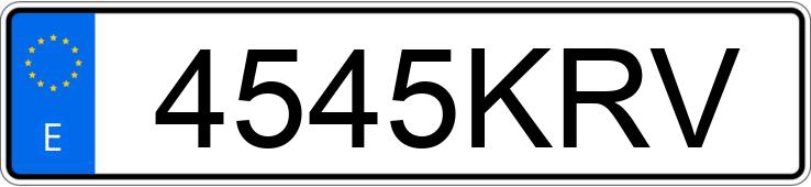 Numer rejestracyjny 4545KRV posiada TOYOTA PRIUS+