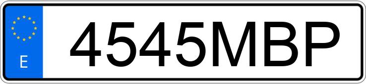 Numer rejestracyjny 4545MBP posiada BMW X3