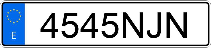 Numer rejestracyjny 4545NJN posiada VOLKSWAGEN CROSSGOLF