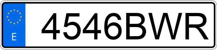 Numer rejestracyjny 4546BWR posiada PEUGEOT 206