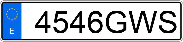 Numer rejestracyjny 4546GWS posiada SEAT IBIZA