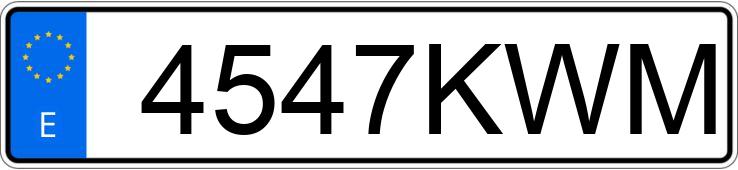 Numer rejestracyjny 4547KWM posiada FORD FIESTA