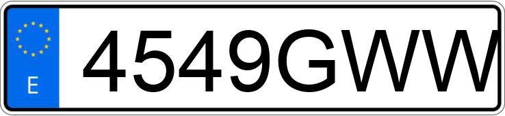 Numer rejestracyjny 4549GWW posiada RENAULT CLIO