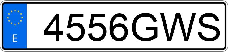 Numer rejestracyjny 4556GWS posiada PEUGEOT 207