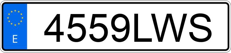 Numer rejestracyjny 4559LWS posiada VOLKSWAGEN GOLF