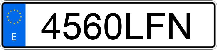 Numer rejestracyjny 4560LFN posiada TOYOTA COROLLA