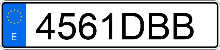 Numer rejestracyjny 4561DBB posiada VOLKSWAGEN GOLF