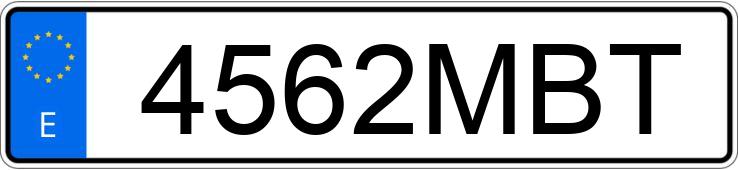 Numer rejestracyjny 4562MBT posiada PEUGEOT 308