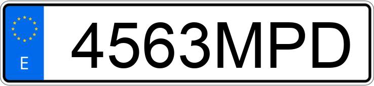 Numer rejestracyjny 4563MPD posiada VOLKSWAGEN CRAFTER