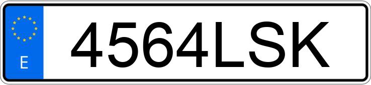 Numer rejestracyjny 4564LSK posiada SYM GTS