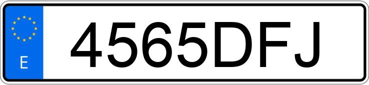 O número de registro 4565DFJ tem PEUGEOT 307