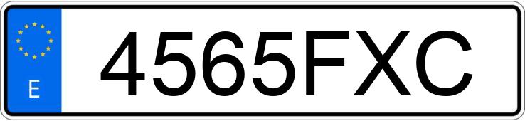 Numer rejestracyjny 4565FXC posiada MAZDA RX-8