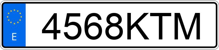 Numer rejestracyjny 4568KTM posiada FIAT TIPO