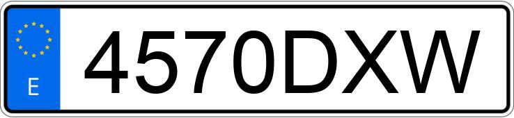 Numer rejestracyjny 4570DXW posiada HONDA CIVIC