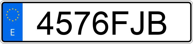 Numer rejestracyjny 4576FJB posiada RENAULT KANGOO