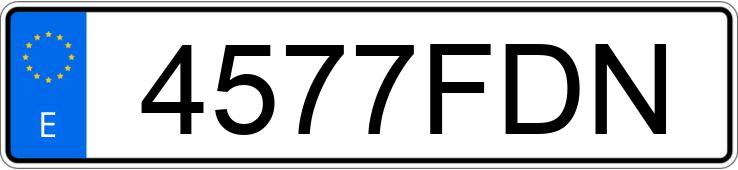 Numer rejestracyjny 4577FDN posiada AUDI A3