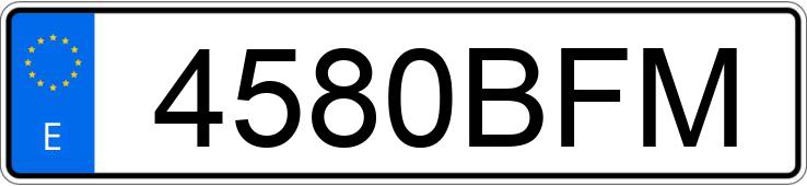 Numer rejestracyjny 4580BFM posiada SEAT CORDOBA