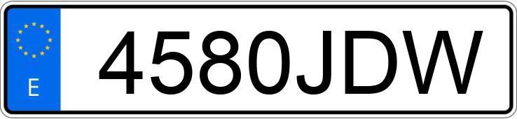 Numer rejestracyjny 4580JDW posiada RENAULT KANGOO