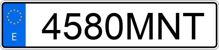 Numer rejestracyjny 4580MNT posiada BMW X5