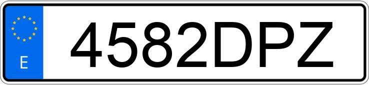 Le numéro d’enregistrement 4582DPZ a MERCEDES A (168-169)