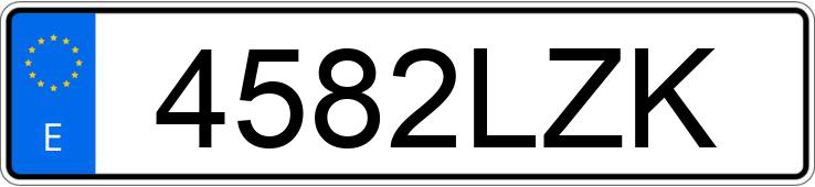 Numer rejestracyjny 4582LZK posiada CITROEN C4