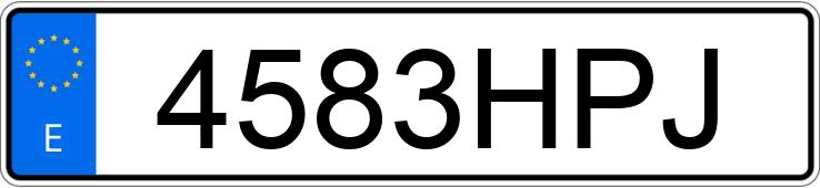 Numer rejestracyjny 4583HPJ posiada RENAULT KANGOO