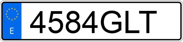 Numer rejestracyjny 4584GLT posiada JAGUAR XF