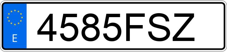 Numer rejestracyjny 4585FSZ posiada VOLKSWAGEN TOURAN Numer rejestracyjny 4585FSZ posiada VOLKSWAGEN TOURAN