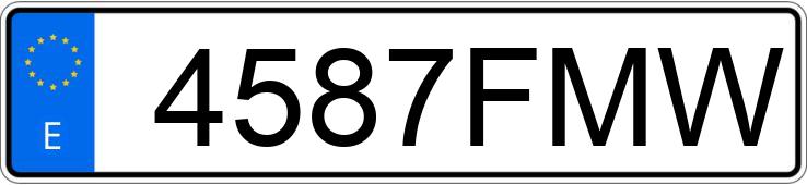 Numer rejestracyjny 4587FMW posiada FORD TRANSIT CONNECT