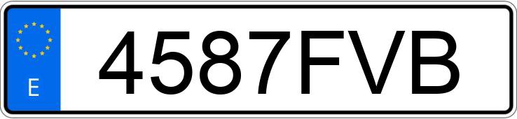 Numer rejestracyjny 4587FVB posiada PEUGEOT 206