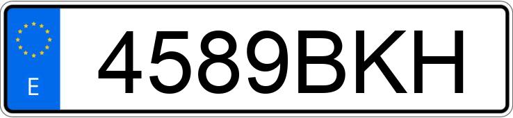 Numer rejestracyjny 4589BKH posiada PEUGEOT 206