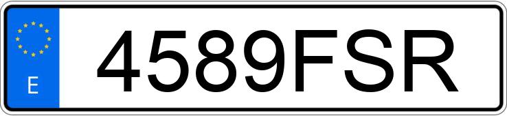 Numer rejestracyjny 4589FSR posiada VOLKSWAGEN GOLF