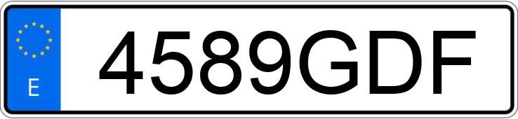 Numer rejestracyjny 4589GDF posiada VOLKSWAGEN PASSAT