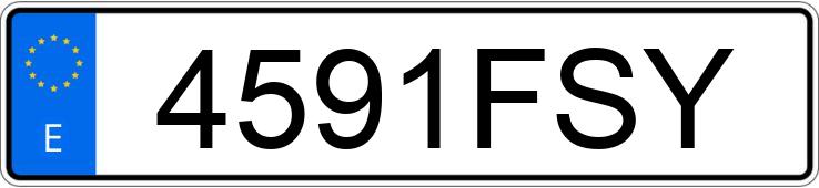 Numer rejestracyjny 4591FSY posiada MERCEDES E 270 (210)