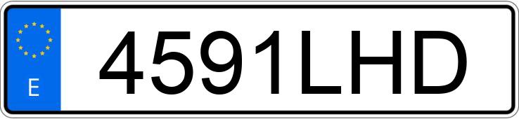 Numer rejestracyjny 4591LHD posiada VOLKSWAGEN GOLF
