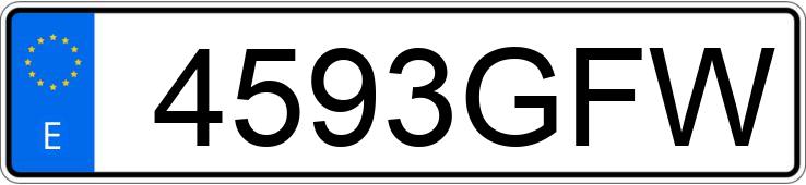 Numer rejestracyjny 4593GFW posiada SKODA OCTAVIA