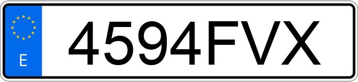 Numer rejestracyjny 4594FVX posiada HONDA FORZA