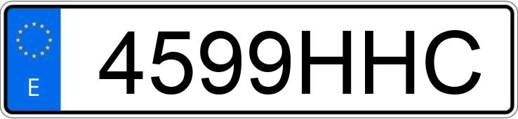 Numer rejestracyjny 4599HHC posiada VOLKSWAGEN GOLF