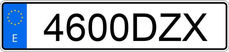 Numer rejestracyjny 4600DZX posiada PEUGEOT 206