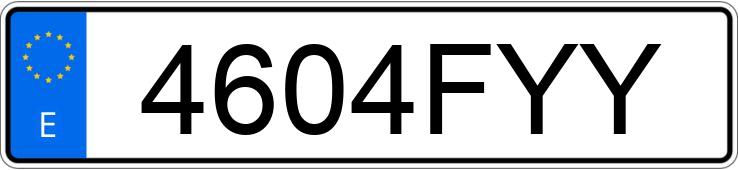 Numer rejestracyjny 4604FYY posiada BMW Z4