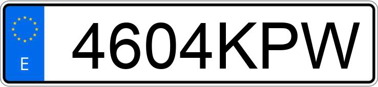 Numer rejestracyjny 4604KPW posiada MAN TGX