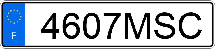 Numer rejestracyjny 4607MSC posiada FORD KUGA