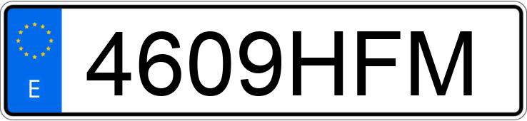 Numer rejestracyjny 4609HFM posiada AUDI A4