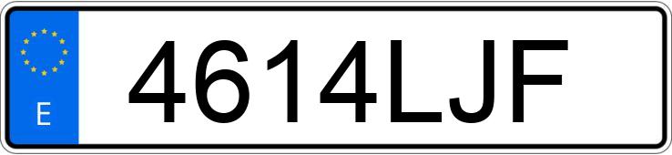 Numer rejestracyjny 4614LJF posiada VOLKSWAGEN GOLF