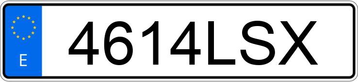 Il numero di registrazione 4614LSX ha VOLVO V60