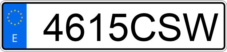 Numer rejestracyjny 4615CSW posiada BMW SERIE 3