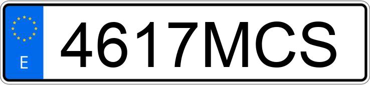 Numer rejestracyjny 4617MCS posiada YAMAHA MT 07