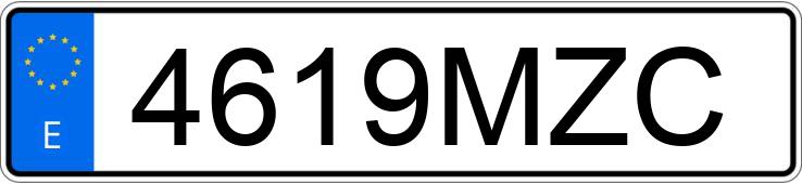Numer rejestracyjny 4619MZC posiada VOLKSWAGEN GOLF